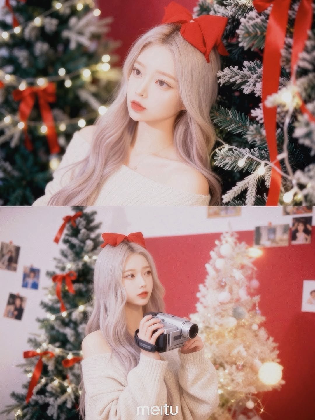 Photo shared by 오 지은 on December 07, 2025 tagging @meitu.kr. May be an image of one or more people, hair and text.
