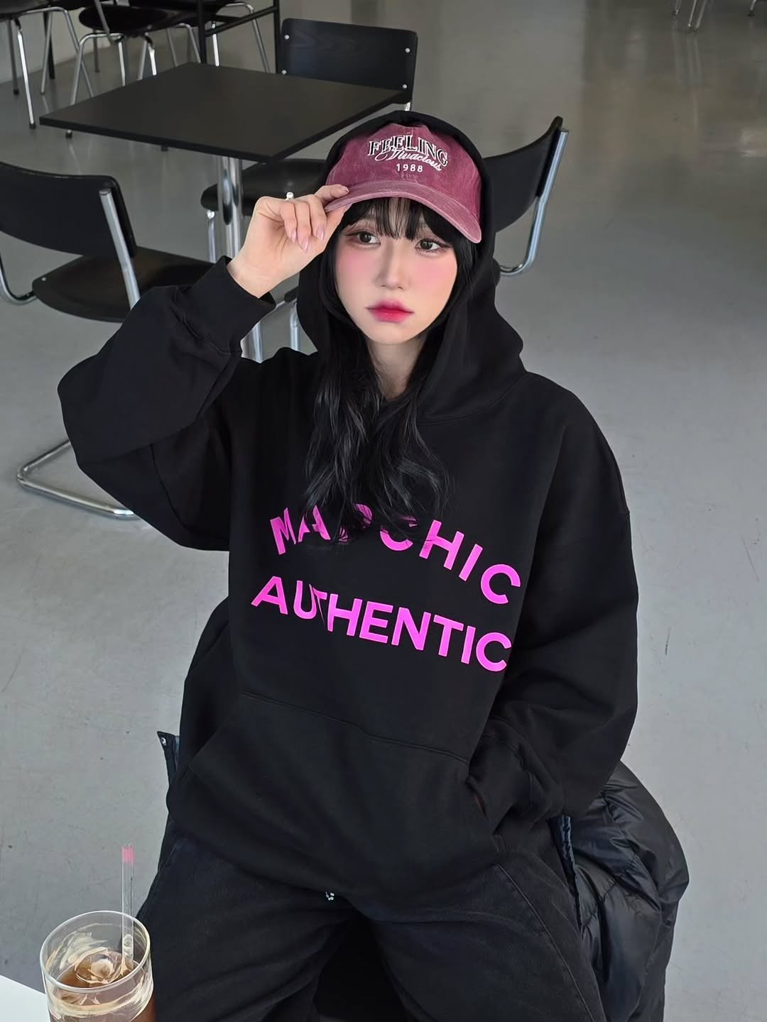 Photo shared by Nyx on March 04, 2026 tagging @mapchic_official. May be an image of hat, sweatpants, fleece, sweatshirt, parka, sweatsuit, jacket and text.