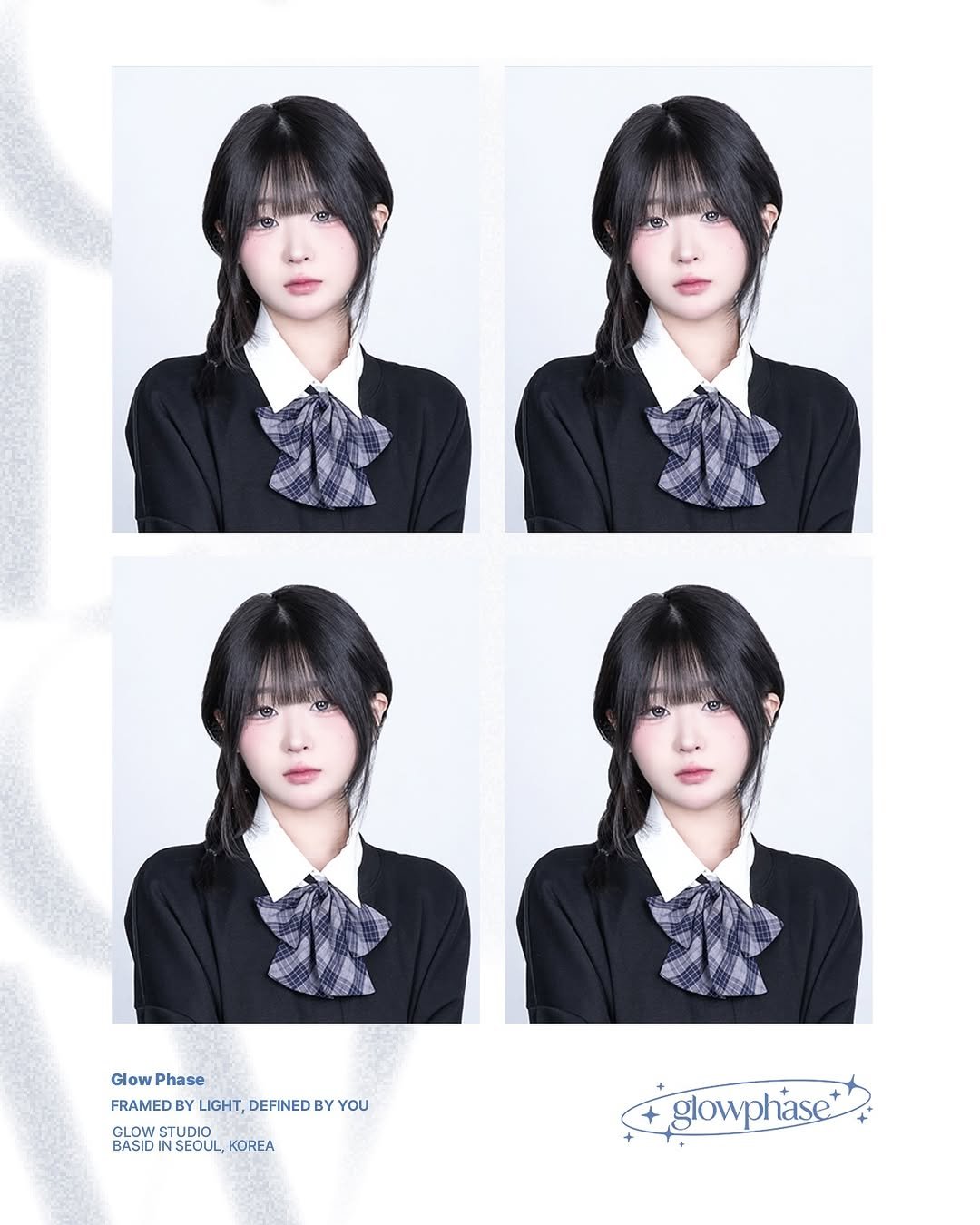 Photo by 글로우페이즈 • 망원동사진관 • 증명사진 on November 06, 2025. May be an image of poster and text that says 'GlowPhase Glow Phase FRAMEDB FRAMEDBYLIHT,DEFINEDBYYOU FRAMER LIGHT, DEFINED B YOU GLOW STUDIO BASID BASIDINSEOUL,KOREA SEOUL, KOREA glowphase+'.