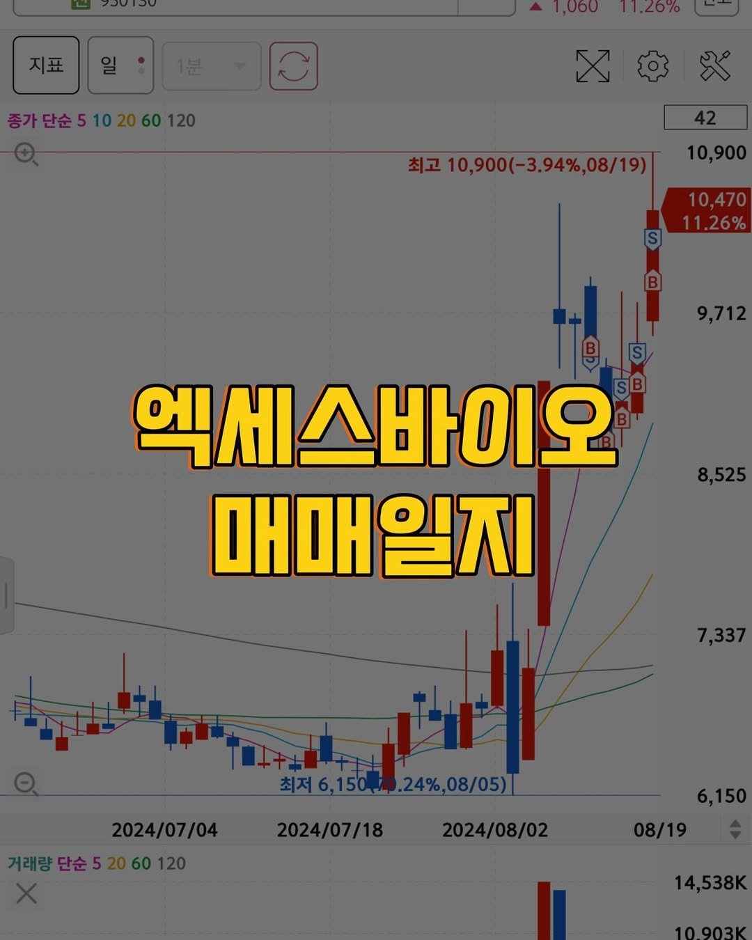 Photo by 고짹짹 #단타 #단기스윙 전문 트레이더 on August 19, 2024.