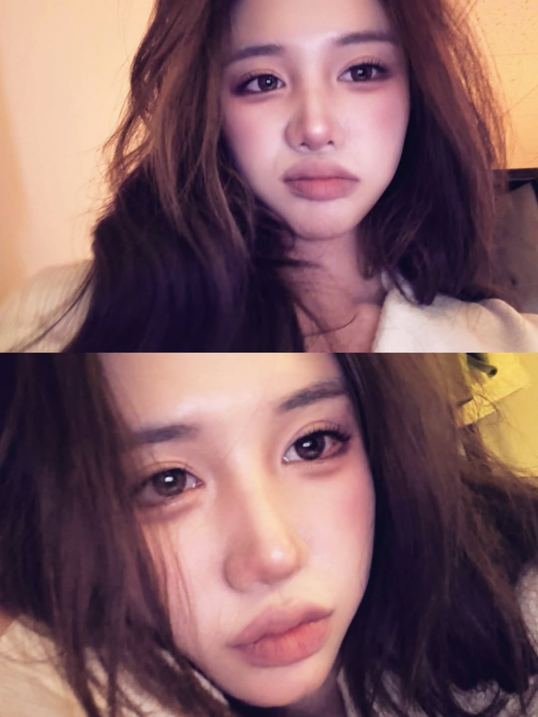 Photo by 고마난 GOMANAN on January 24, 2026. May be a selfie of one or more people, lipstick, hair and text.