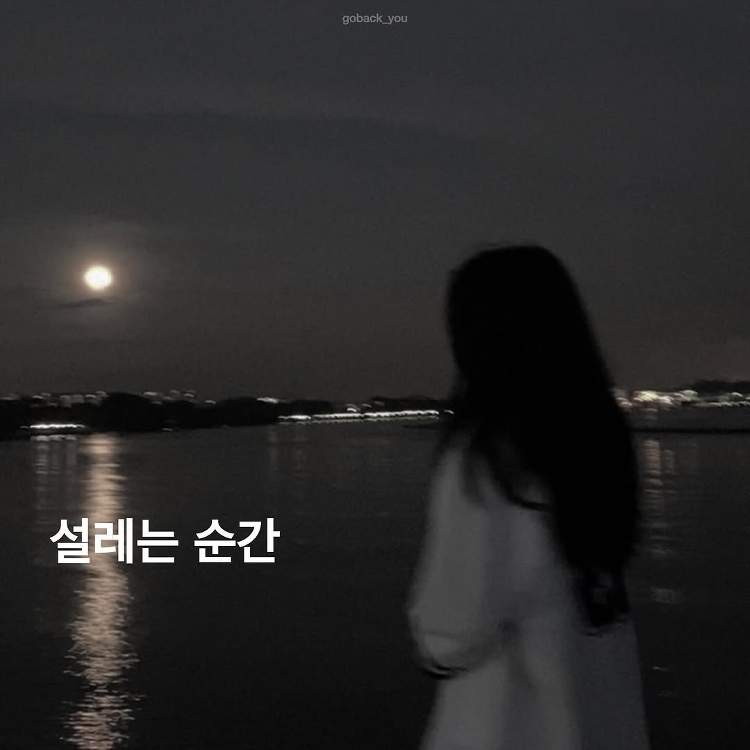 Photo by 고백 on February 17, 2026. May be an image of pie, night and text that says 'goback_you 설레는 순간'.