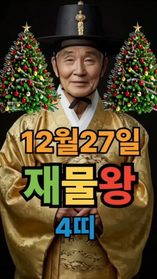 gold_dosa 게시물 이미지: 12월 27일, 오늘은 너의 띠에 맞춰 재물의 문이 활짝 열린다. 욕심보다 흐름을...
