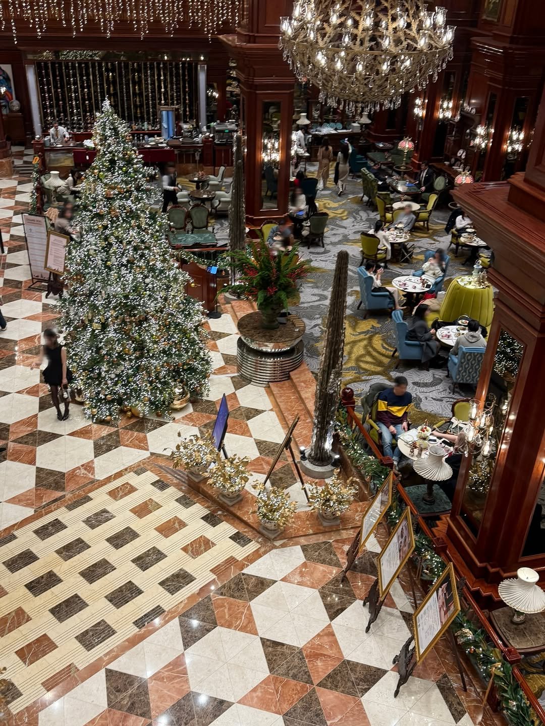 Photo by 곰송이 Songyi Moon on December 08, 2025. May be an image of christmas tree, chandelier and text.