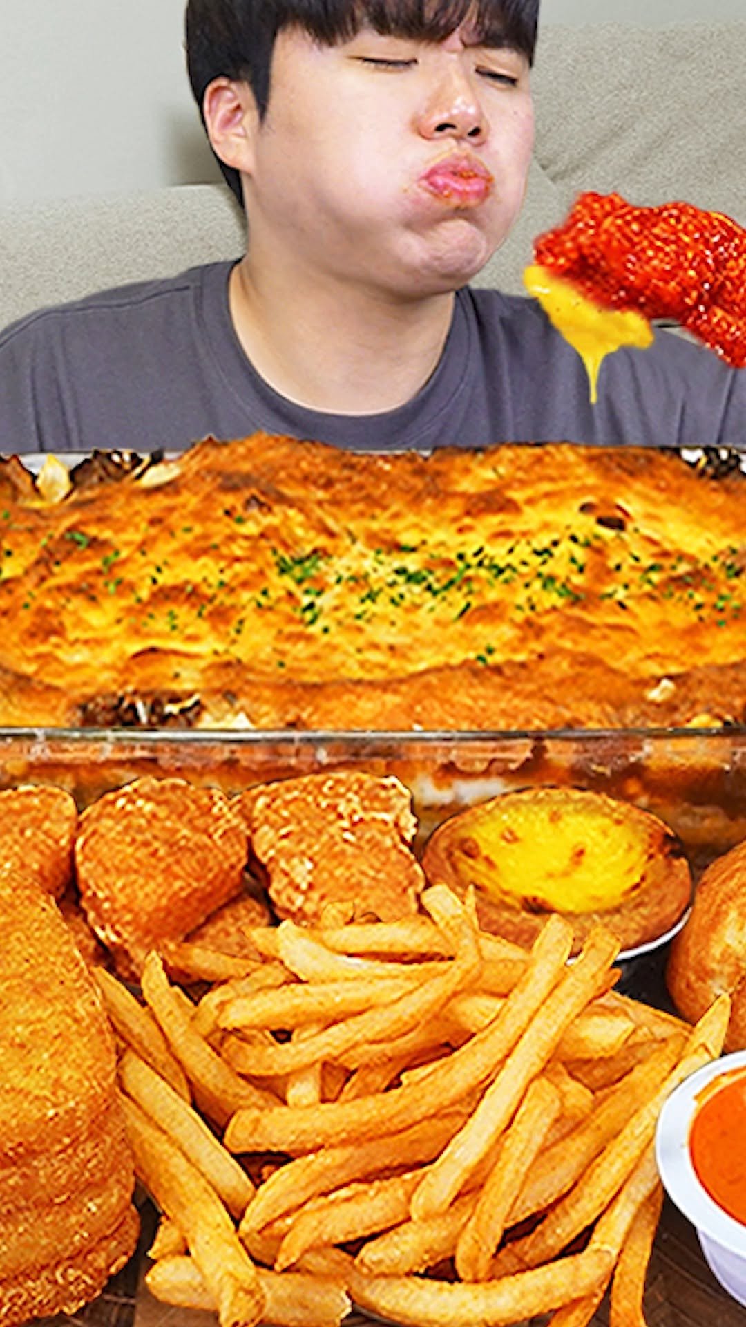 gongsam_table 게시물 이미지: KFC & Lasagna Mukbang!!! 🍗
.
#food #koreanfood...