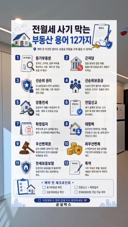 gongsilbox_official 게시물 이미지: .
전월세 사기,
생각보다 어려운 서류보다
“기본 용어를 몰라서” 
위험 신호를...