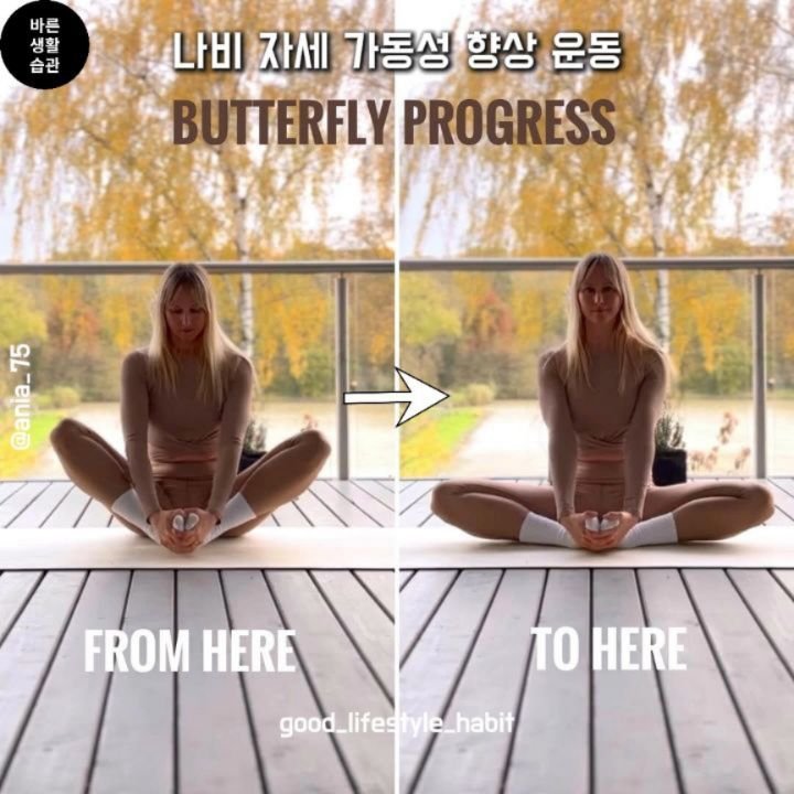 good_lifestyle_habit 게시물 이미지: Great post by @ania_75 (thank you)

나비 자세를 잘...