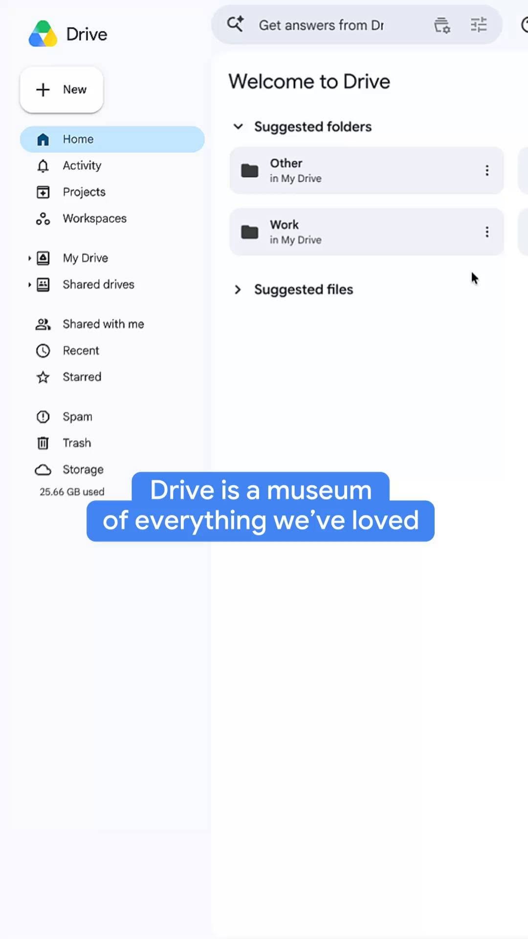 googleworkspace 게시물 이미지: Every Drive tells a tale 🗃️ 💫