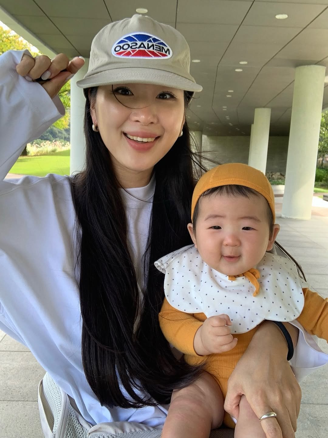 Photo by GOONIINI💚 on November 08, 2025. May be an image of baby, hat and text.