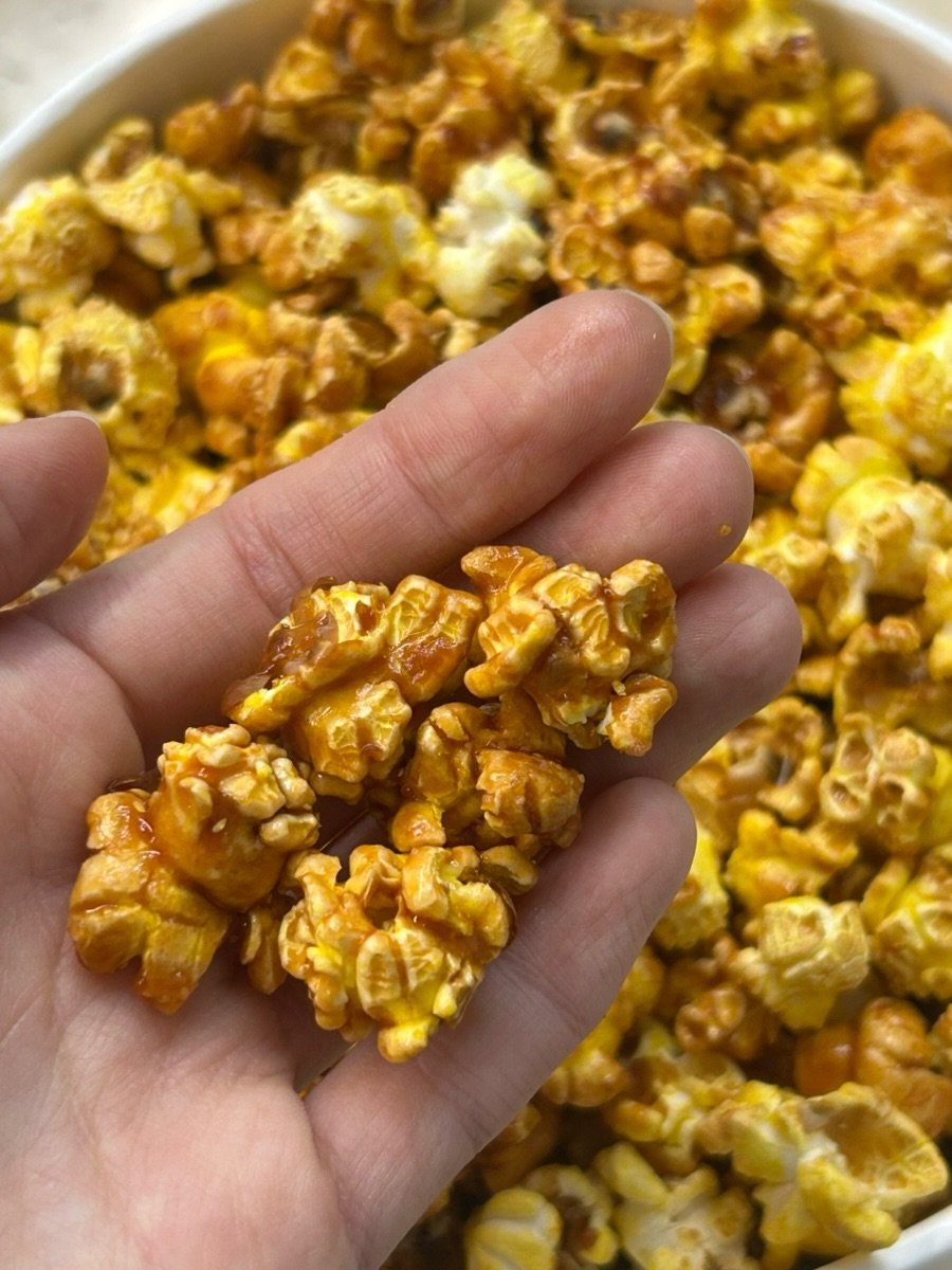 Photo by 소소하게 매일 행복해🥰 on February 13, 2026. May be an image of caramel, popcorn and text.