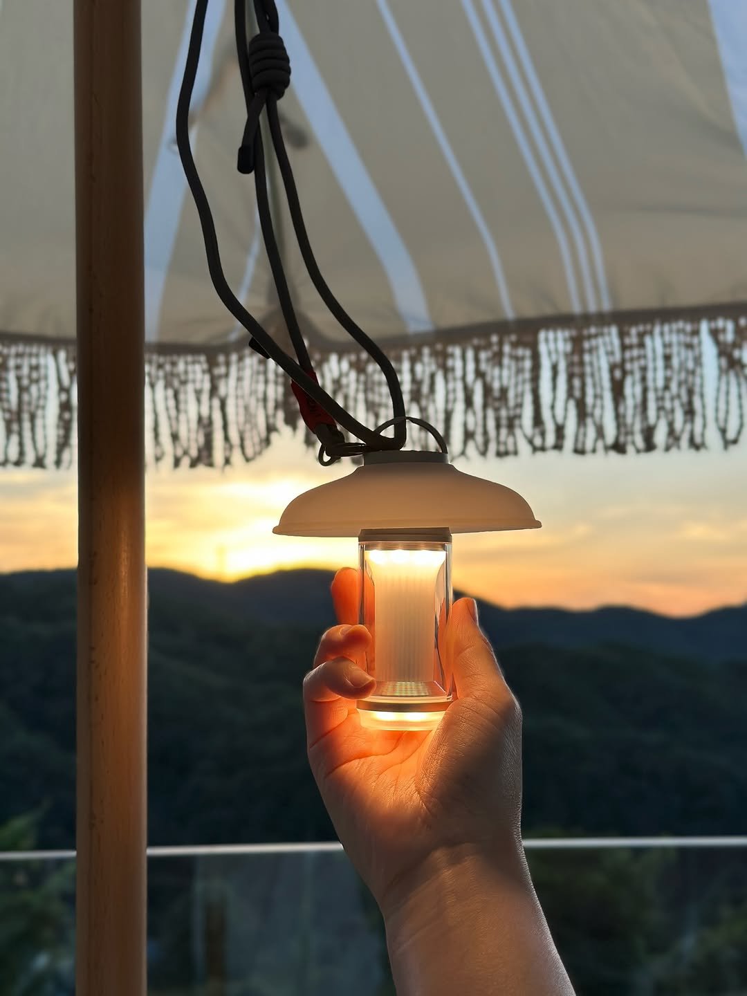 Photo shared by 루나의 캠핑&살림 on September 22, 2025 tagging @lumena__official. May be an image of wind chime.