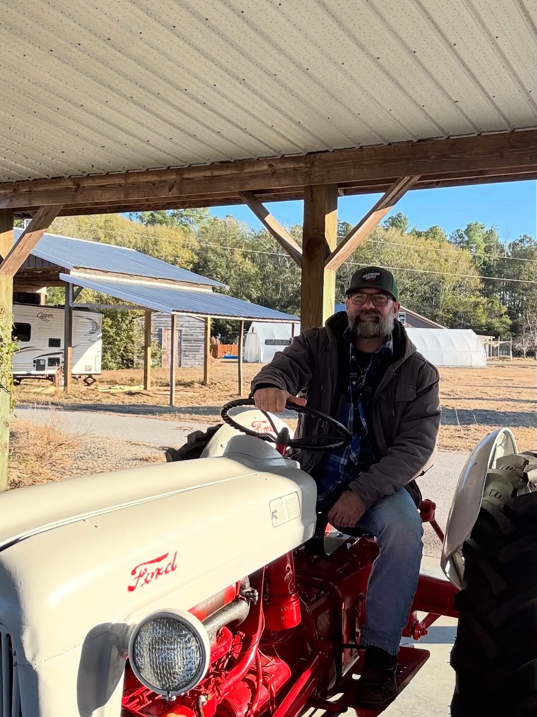 Photo by Matthew Gauger on December 11, 2025. May be an image of tractor, scraper and text.