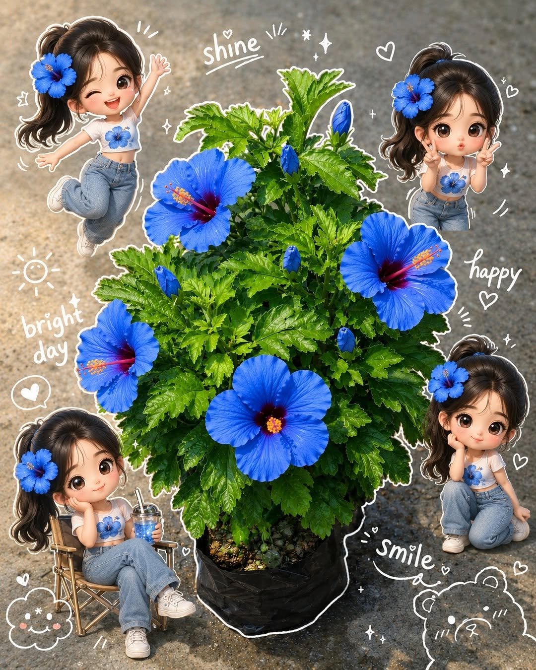 greenlifelive.you 게시물 이미지: Blue hibiscus flowers #makeupbyme...