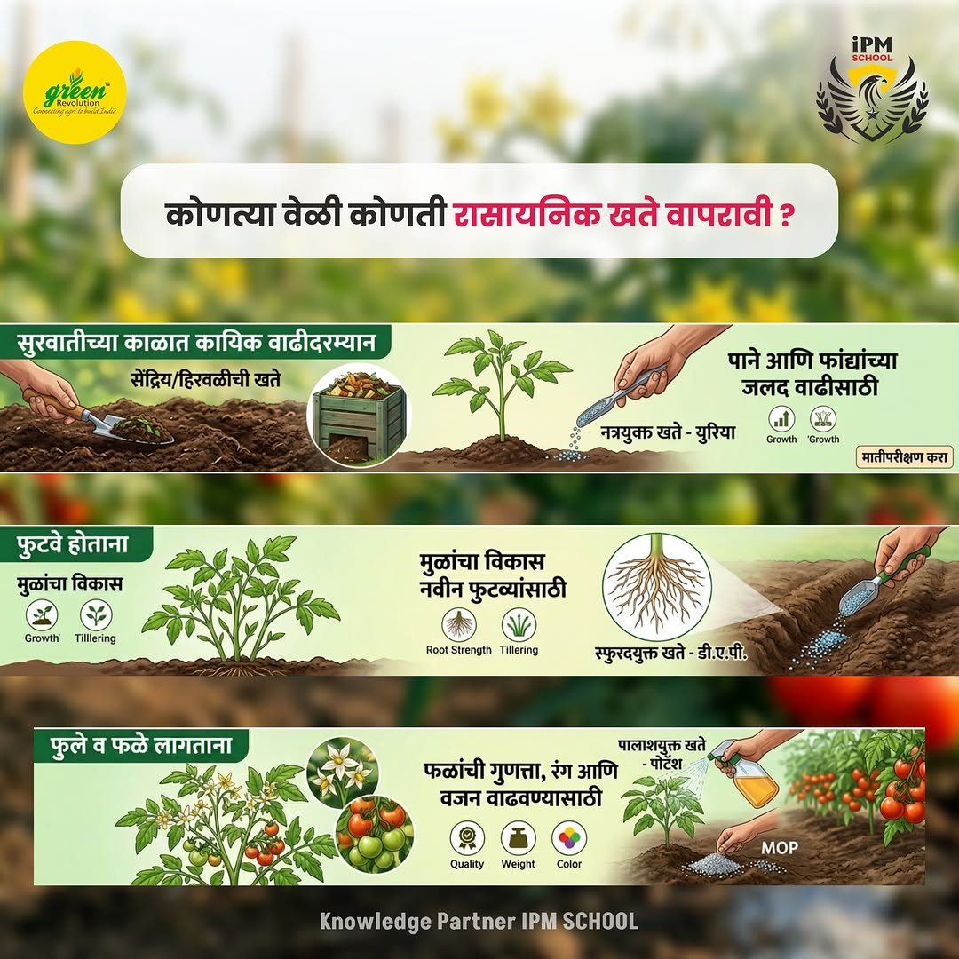 greenrevolution87 게시물 이미지: रासायनिक खते वापरण्याची योग्य वेळ

मागील #post...