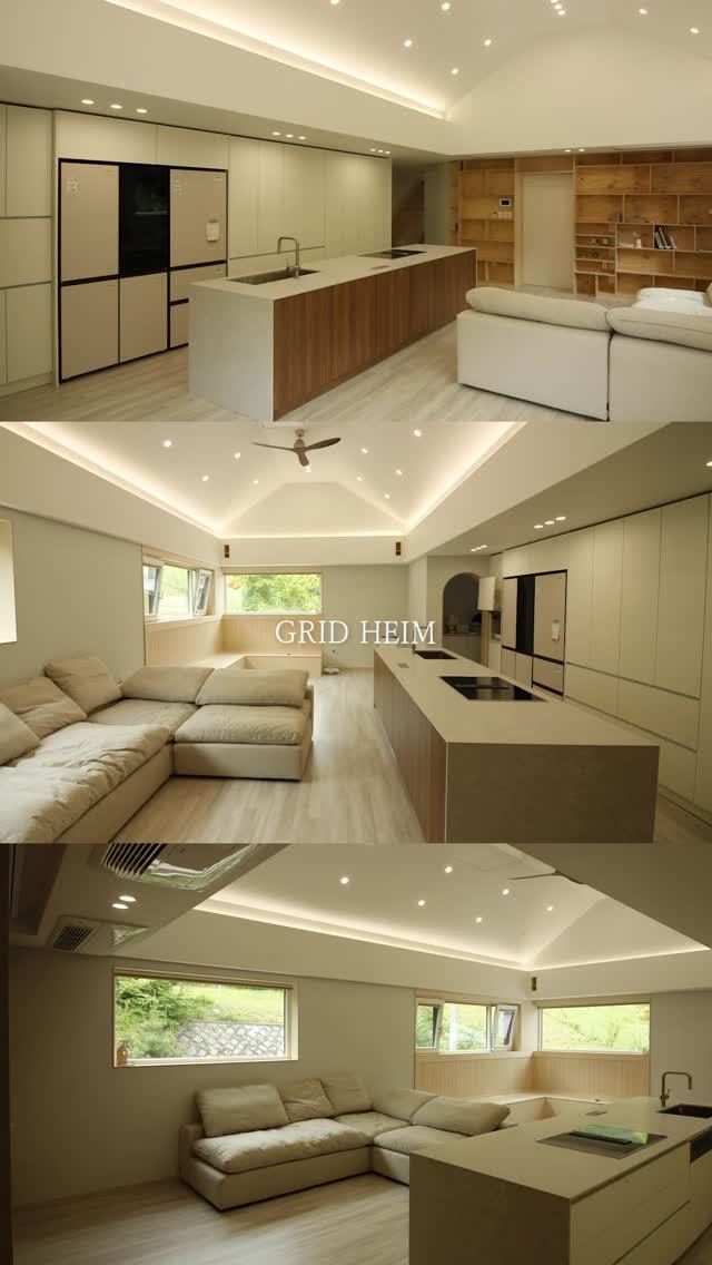 gridheim_official 게시물 이미지: x 3층 주택 신축 3층 다이닝 공간

- 층마다 공간 분리가 독특하게 계획하였다
...