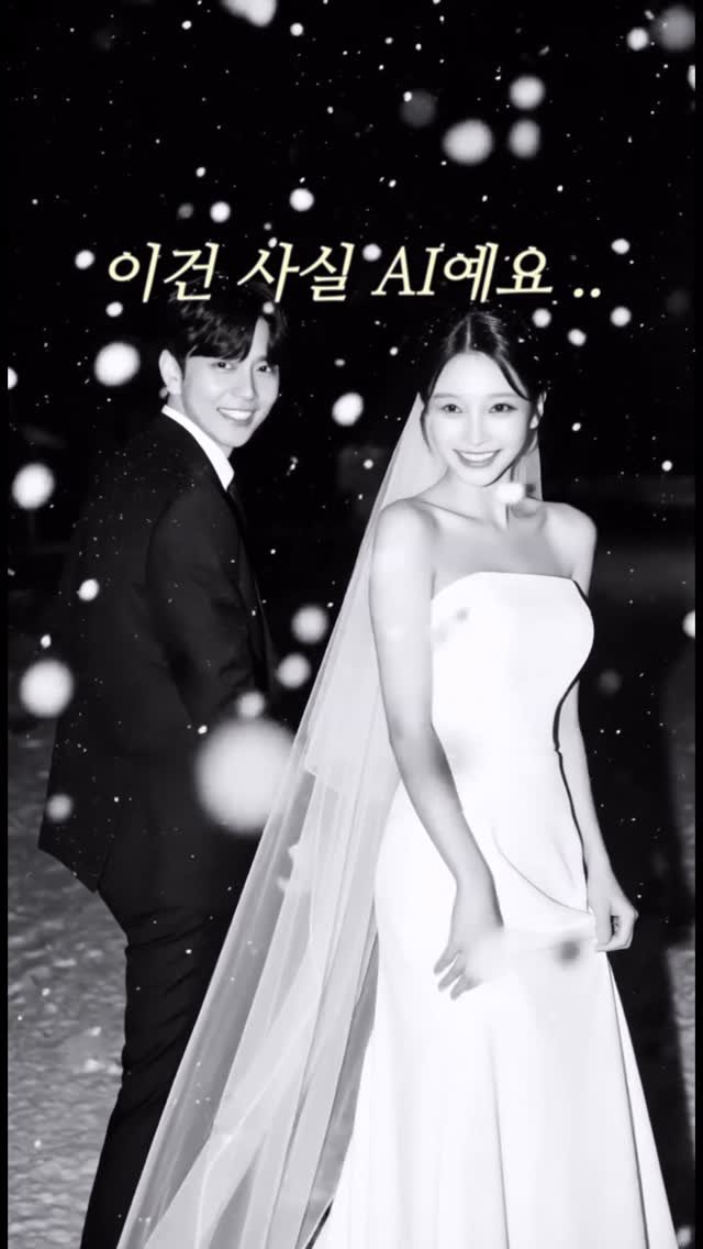 gueul_couple 게시물 이미지: AI로 만든 웨딩 사진 한 장으로
이런 무드의 영상까지 만들 수 있었어요.
사진 +...