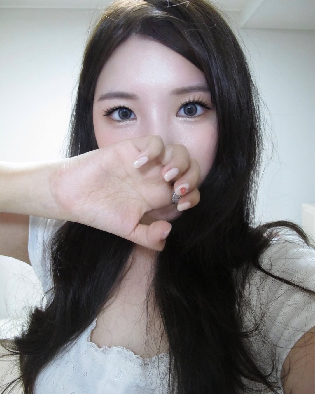 Photo shared by HAYEON on July 15, 2025 tagging @jellojello_official. May be a selfie of 1 person, hair and text.