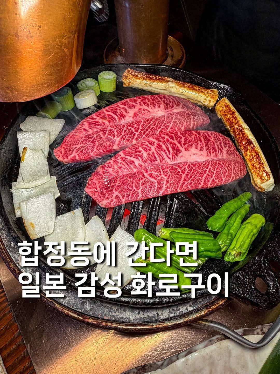 Photo by 귤 맛집탐방🚀 | 서울맛집 경기맛집 의정부맛집 on February 11, 2026. May be an image of grill, beef, pork and text that says '합정동에 간다면 일본 감성 감성화로구이 04.ን'.