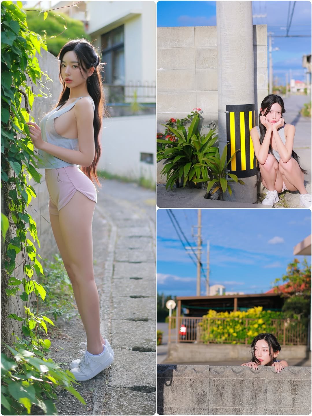 Photo by 동그란 Donggeuran ドングラン 圓圓 on June 27, 2025. May be an image of 3 people, hair, outdoors and text.