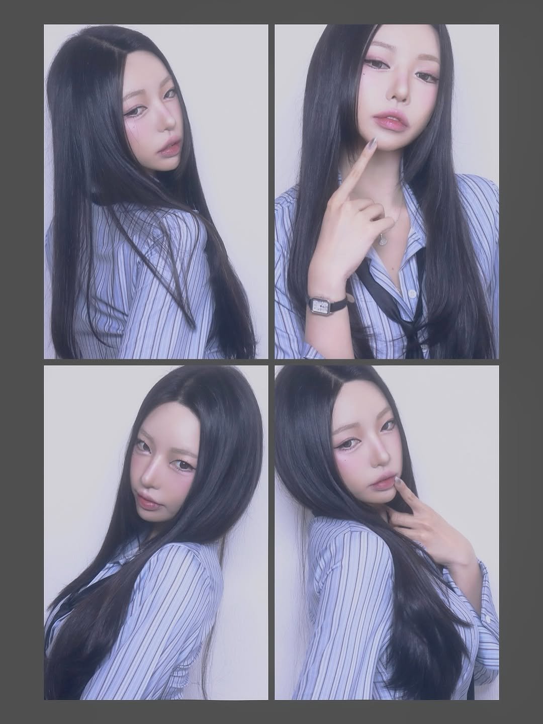 Photo by 동그란 Donggeuran ドングラン 圓圓 on June 24, 2025. May be an image of 4 people, braids, long hair and text.