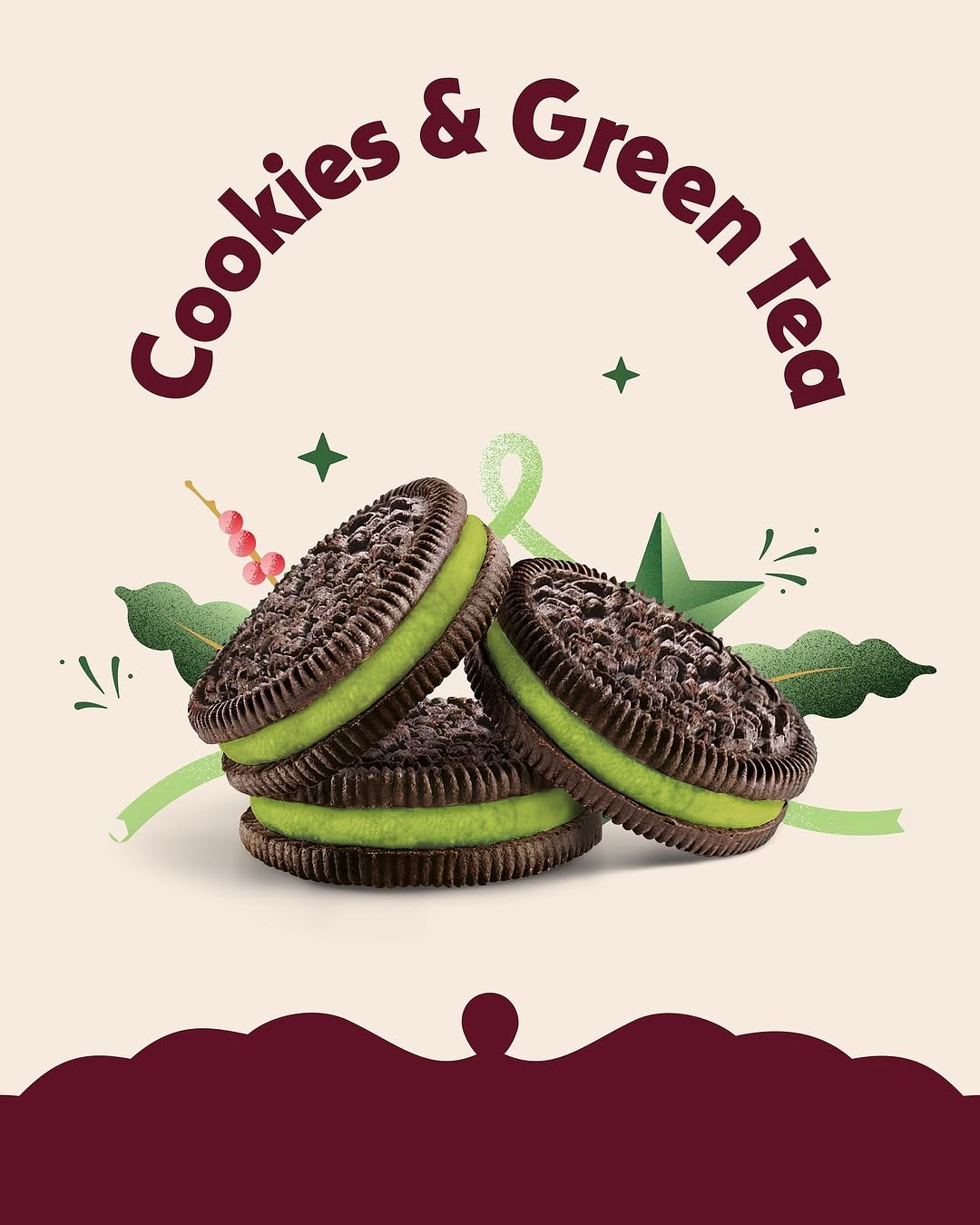 Photo by 하겐다즈 코리아 공식 인스타그램 on November 10, 2025. May be an image of poster, cookie, wafer and text that says 'Cookies Colkies & Green Green Tea'.