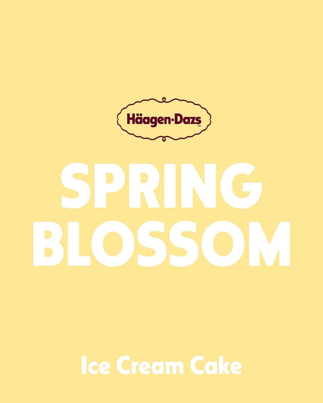 Photo by 하겐다즈 코리아 공식 인스타그램 on March 05, 2026. May be an image of gelato and text that says 'Häagen-Dazs Dazs SPRING BLOSSOM Ice Cream Cake'.