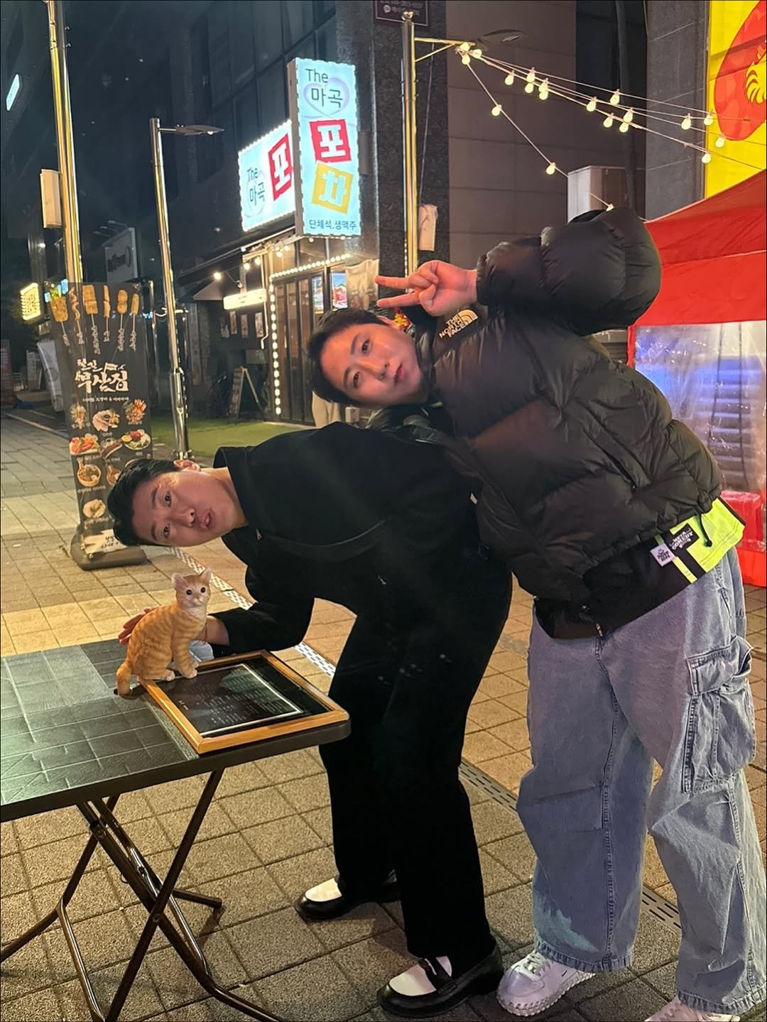 Photo shared by 송하빈 on October 31, 2025 tagging @nowyoul. May be an image of one or more people, parka and text.