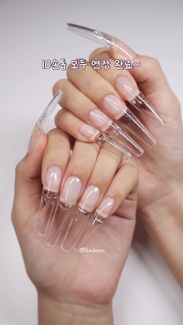 habomnails 게시물 이미지: 테무 네일팁으로 갸루네일 시도해보기💓 PART1