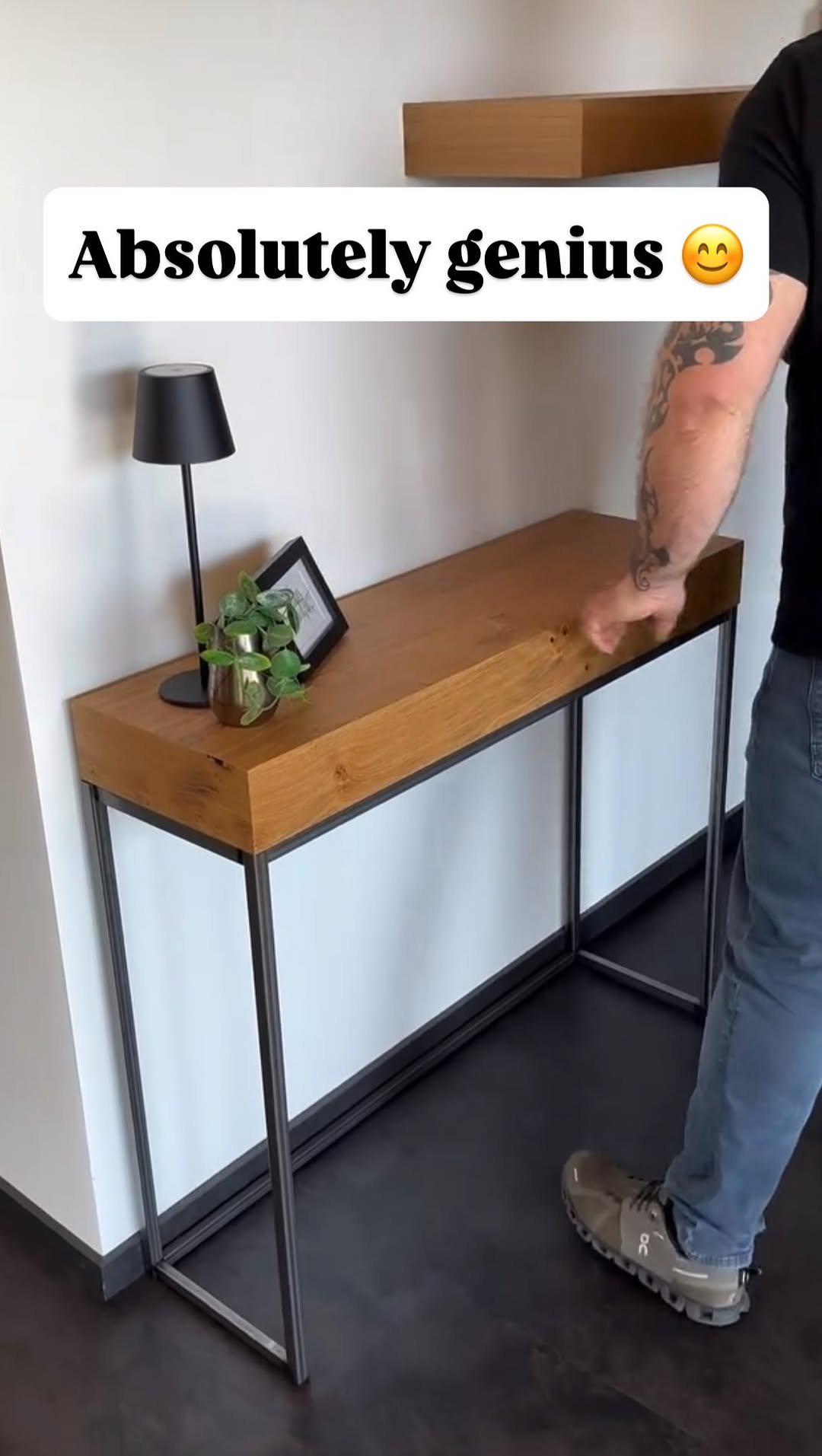 hacks.365 게시물 이미지: Clutter-Free Genius! ✨ Hidden Storage Console...