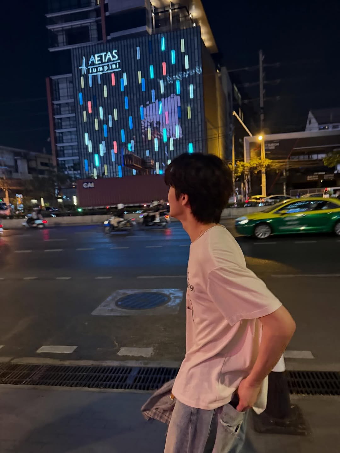 Photo shared by HAECHAN on February 14, 2026 tagging @onyourm__ark. May be an image of street, night and text.