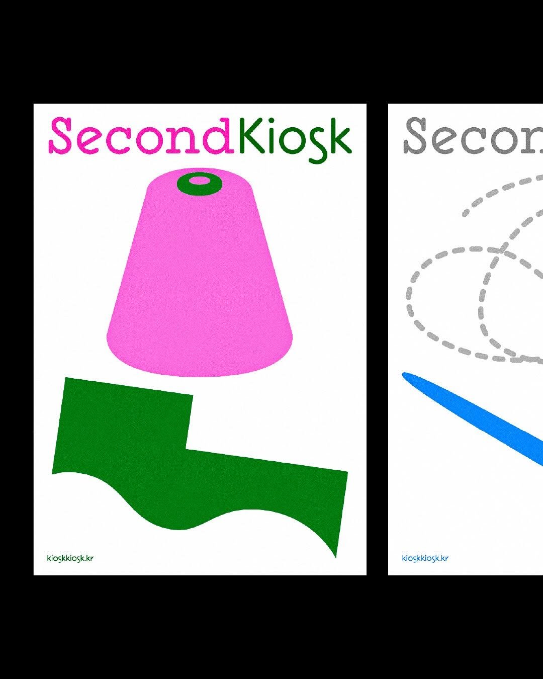 Photo shared by Jeong Haeji on October 29, 2025 tagging @secondkioskshop. May be a doodle of poster and text that says 'SecondKiosk Secor P 0 8 kioşkkicşk.kr kiogkkioşk.kr kr'.