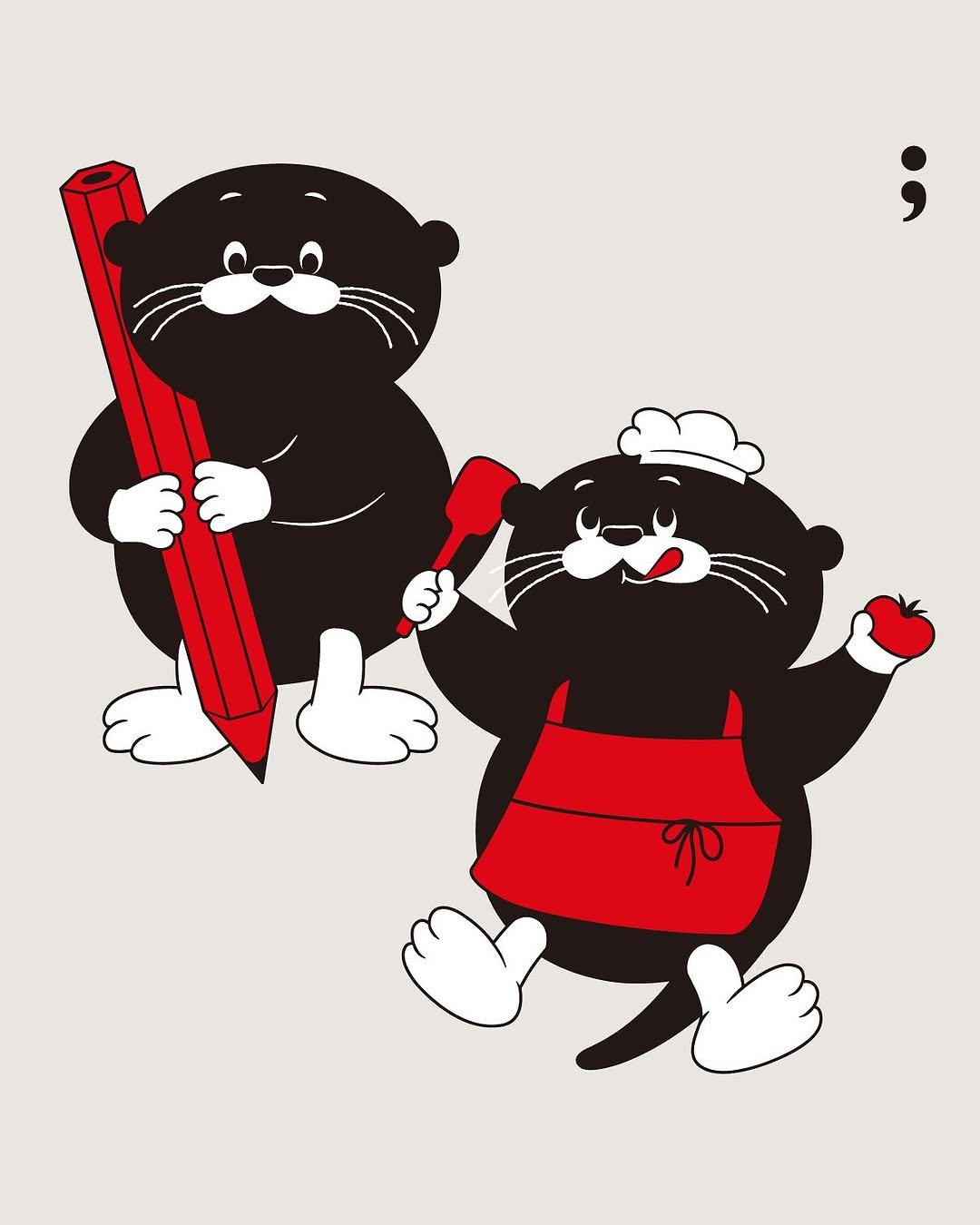 Photo by Jeong Haeji on June 19, 2025. May be an illustration of otter and text that says 'पण'.