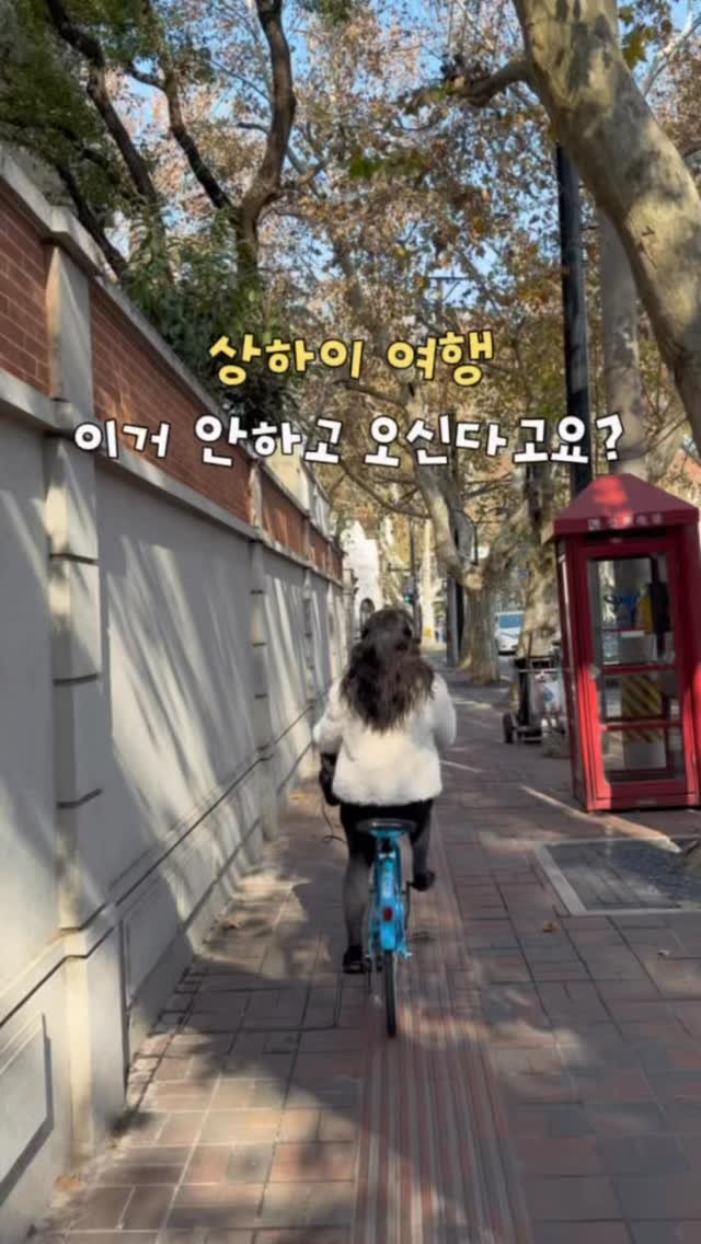haeniivel 게시물 이미지: 요즘 날씨에 상하이에서 꼭 해야 하는 것 = 자전거 타기!🚴🏻‍♀️🩵

상하이...