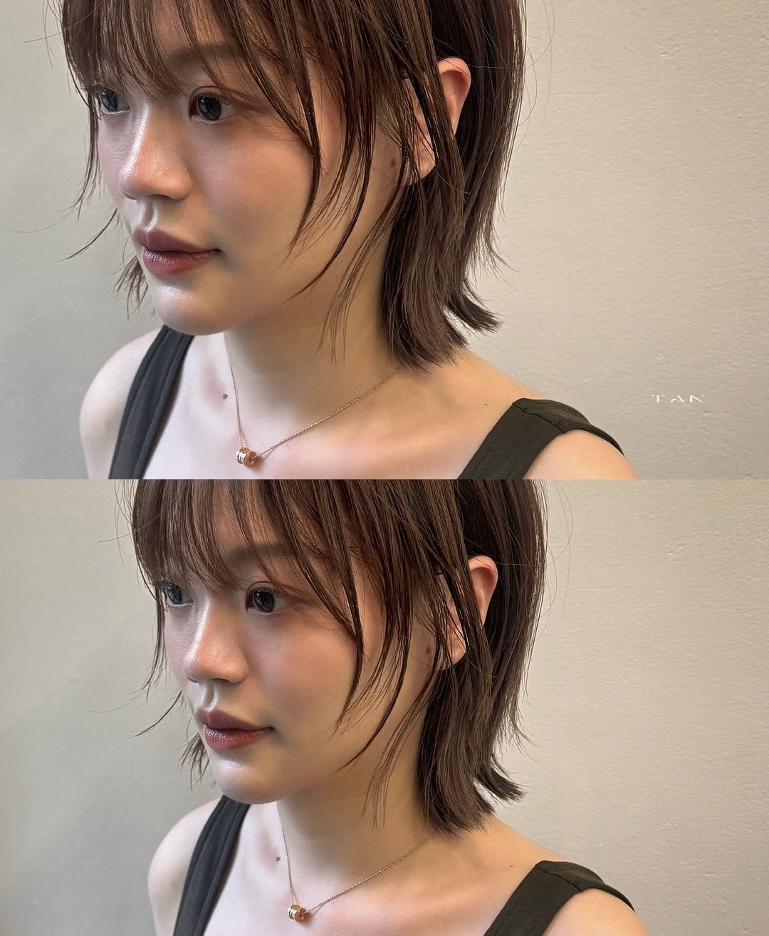 Photo by TAN hair studio _ 혜 원 in Hapjeong-dong. May be an image of 2 people, bangs, braids and text.