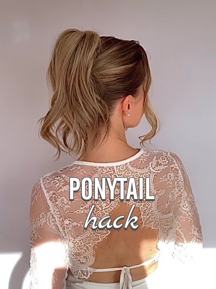 Photo by Claudia | Hairstyles on August 25, 2025. May be an image of 1 person, braids, makeup, long hair and text that says 'PONYTAIL hack 스정)'.