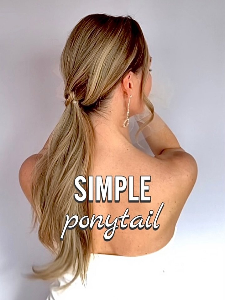 Photo by Claudia | Hairstyles on August 27, 2025. May be an image of 1 person, braids, blonde hair, long hair and text that says 'SIMPLE ponytail'.