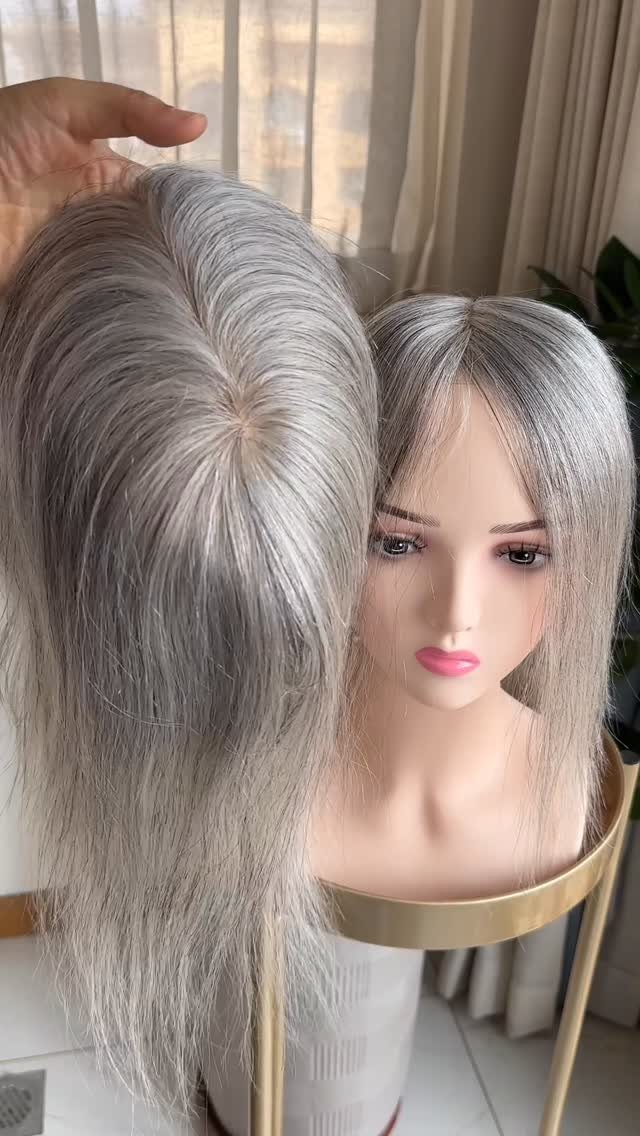 hairtopperfactory 게시물 이미지: Stock hair topper ✈️✈️5x7 inch pu topper, salt...