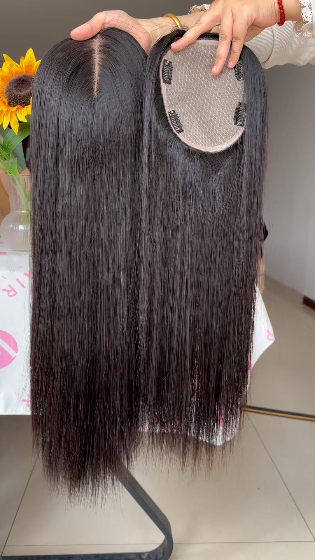 hairtopperfactory 게시물 이미지: Natural black color silk base topper
Full...