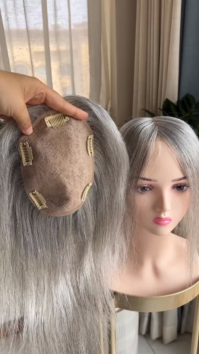 hairtopperfactory 게시물 이미지: Stock hair topper ✈️✈️5x7 inch pu topper, salt...