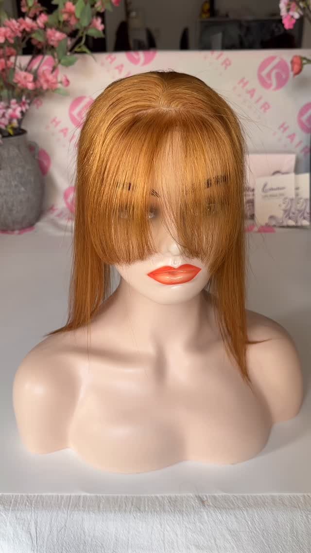 hairtopperfactory 게시물 이미지: 13x15 cm silk base topper with bangs, Color...