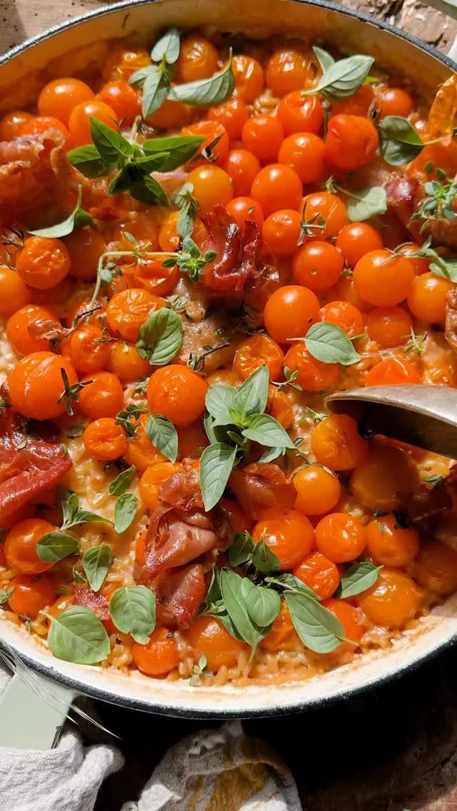 halfbakedharvest 게시물 이미지: One Skillet Sun Gold Tomato Chicken and Orzo. ...