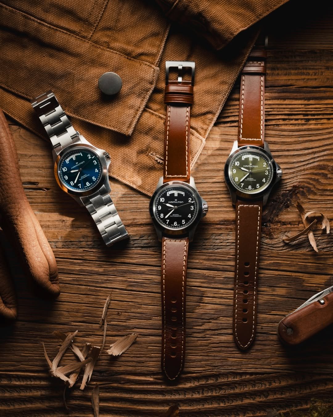 hamiltonwatch 게시물 이미지: Three expressions. One philosophy.
The Khaki...