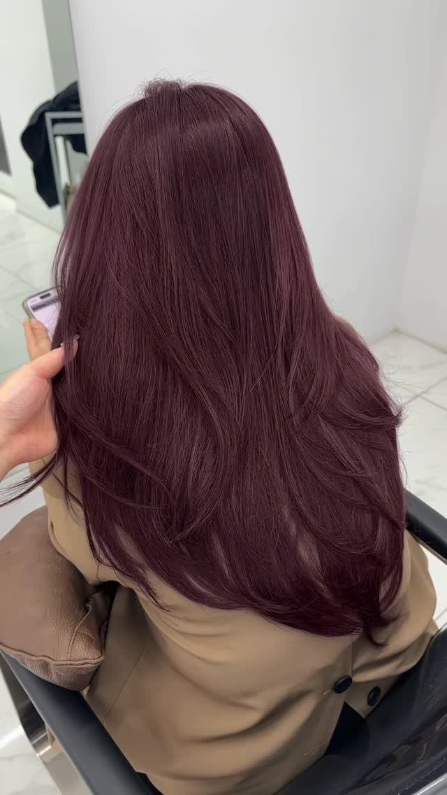 hamiyou_hn 게시물 이미지: #레드바이올렛 #레이어드컷 🍇❤️

 
실물색감 최고 . . ....