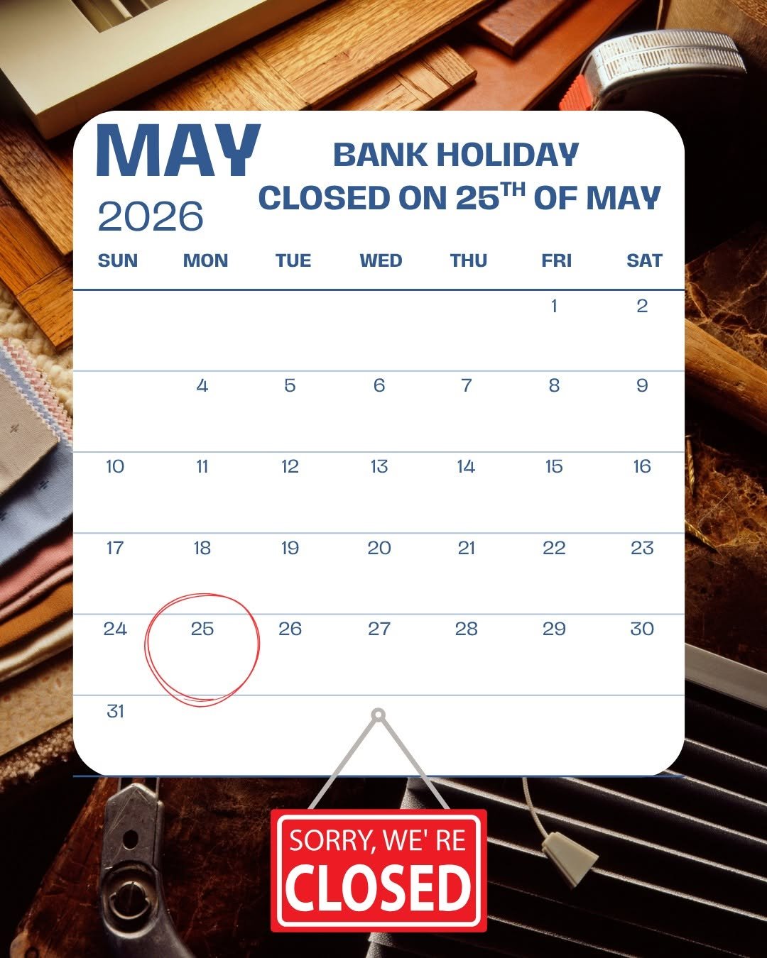 hancocksstore 게시물 이미지: To our customers - we will be closed on the...