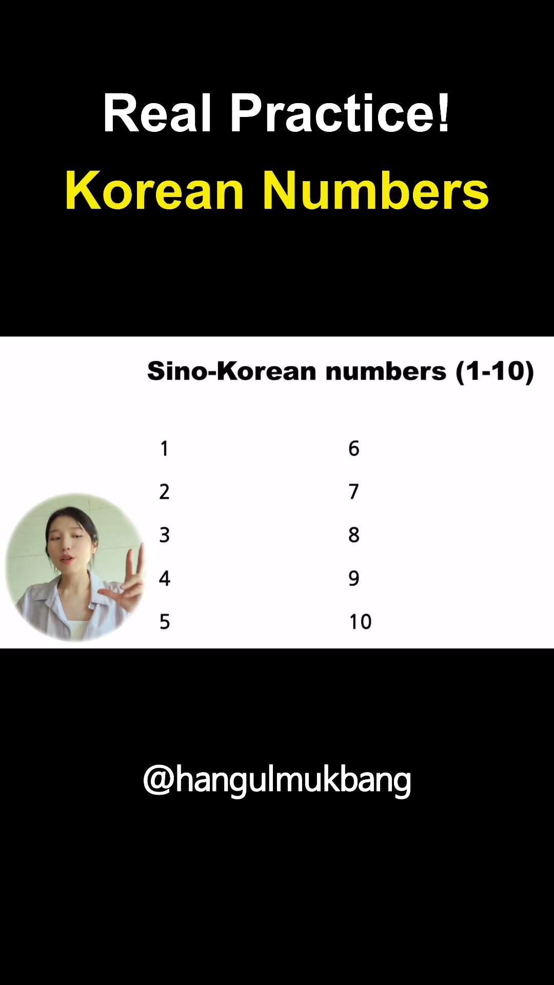hangulmukbang25 게시물 이미지: Sino Korean Numbers(1-10)

#LearnKorean...