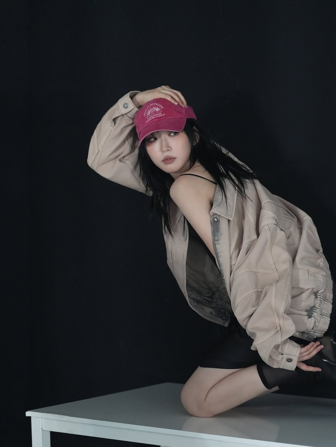 Photo by 한지현 on November 01, 2025. May be an image of sleepwear, hat, costume and text.