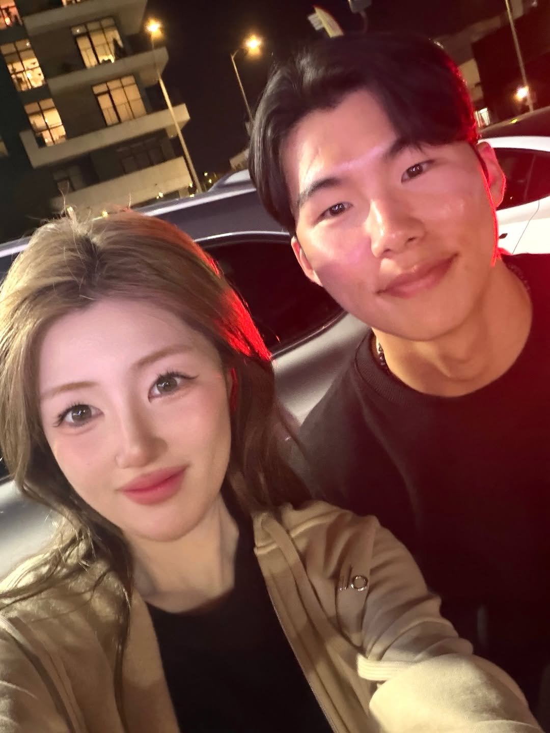 Photo by Hannidella 🇺🇸 (SW Engineer l CEO l MC) on February 01, 2026. May be a selfie of one or more people, hair, car, top, night and text.