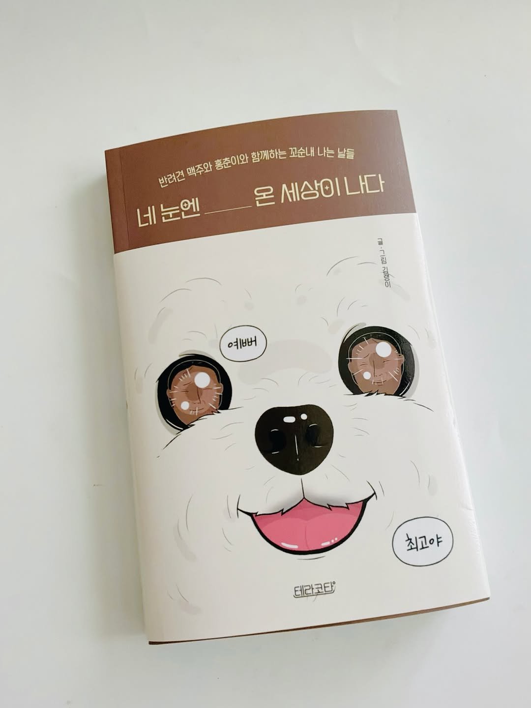 Photo by 유채글씨 on February 15, 2026. May be a doodle of diary, book and text that says '함께하는 꼬순내 할께하는꼬순내냐는날들 나는 날들 반려견 맥주와 홍춘이와 온 세상이나다 네 눈엔 กม 힘 그집 నానత్ 예뻐 L 최고야 테라코단''.