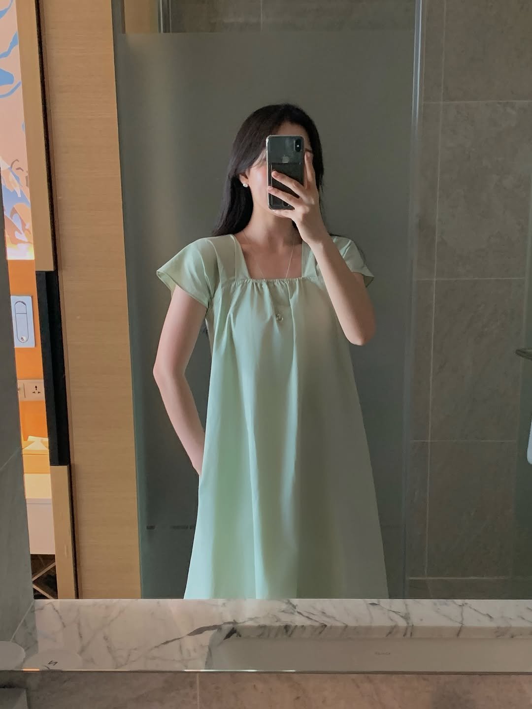 Photo by 💍 +👶🏻👶🏻 on July 08, 2025. May be an image of 1 person, sleepwear and slip.