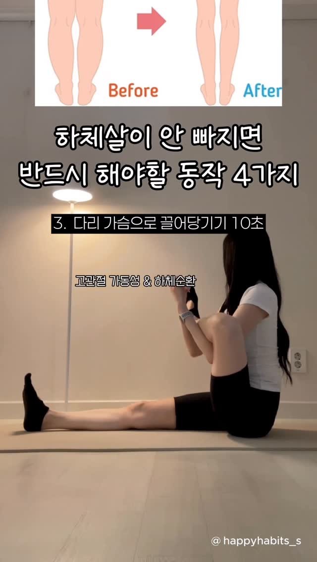 happyhabits_s 게시물 이미지: 하체순환 & 붓기타파 4가지 동작❤️‍🔥

고관절을 잘 사용하고 주변 근육을...